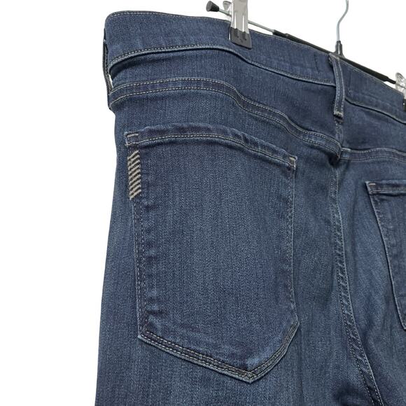 Paige Federal Straight Slim Whiskered Jeans Mens 34x31 Dark Wash Casual Stretch - Picture 5 of 10